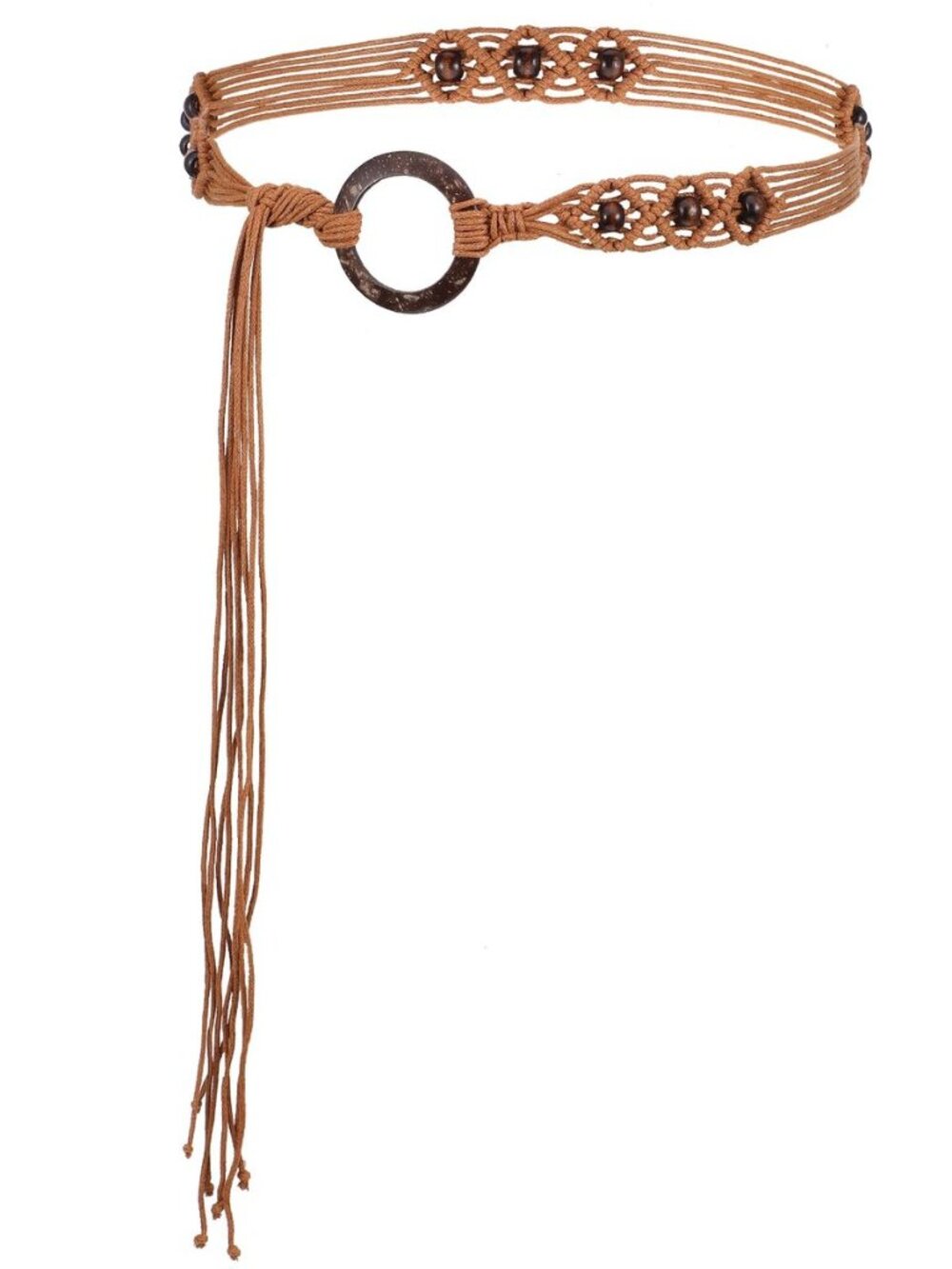 Boho Woven Belt, Women's Rope Braid Waist Belt